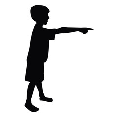 a boy body silhouette vector