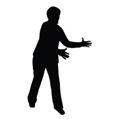 a woman walking body silhouette vector 