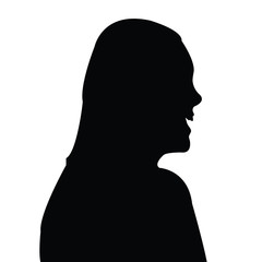 a lady head silhouette vector