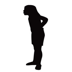 a girl body silhouette vector