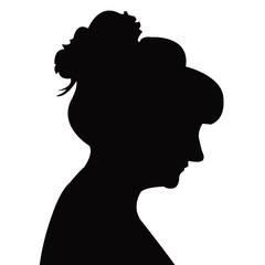 a lady head silhouette vector