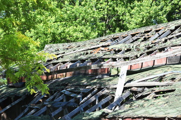 Crumbling Barn Roof