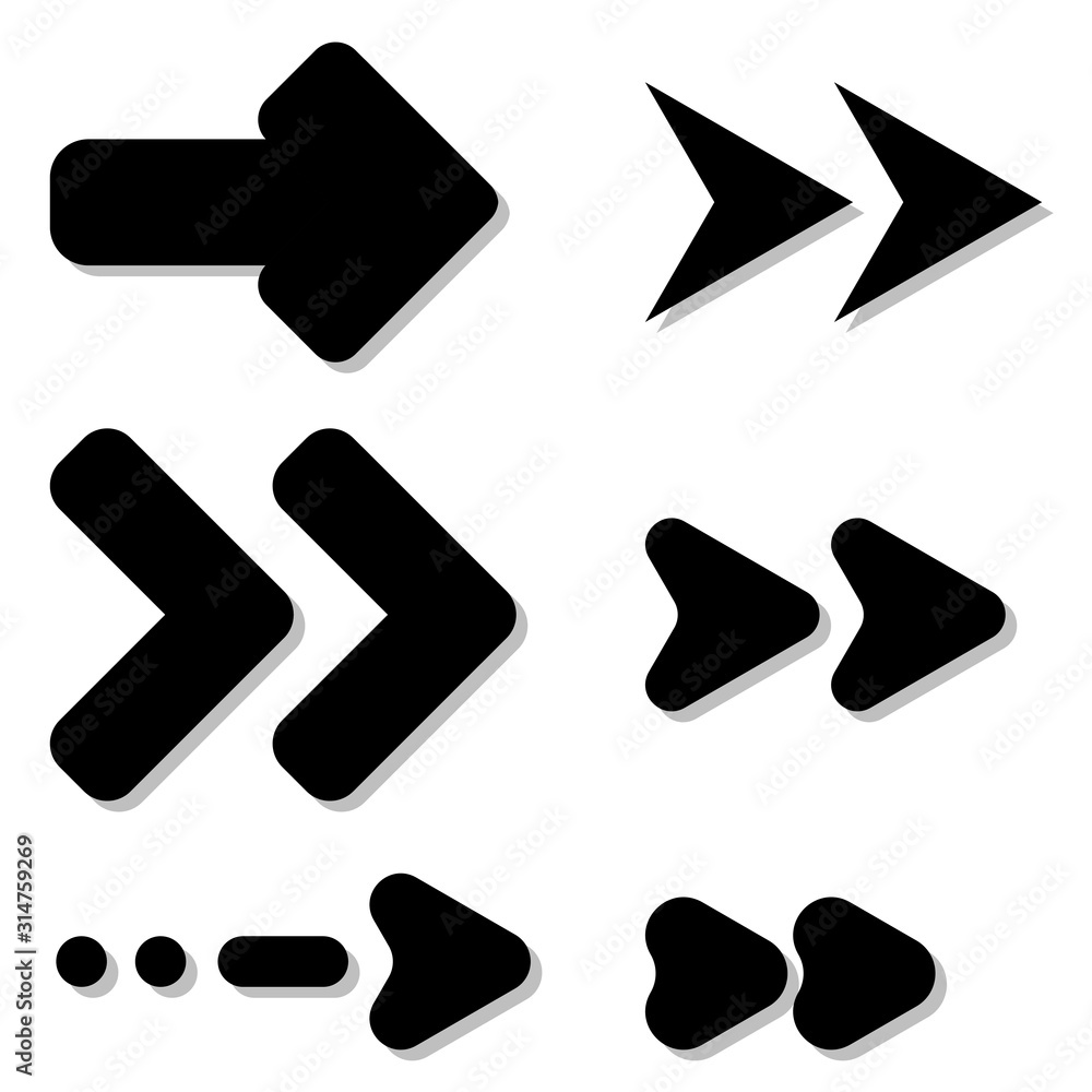 Poster arrows vector collection with elegant style and black color.