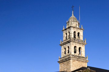 Fototapeta na wymiar Encina Virgin renaissance and baroque church tower in Ponferrada, Bierzo, Spain.
