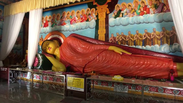Anuradhapura, Sri Lanka, Buddha in the lying position 4K