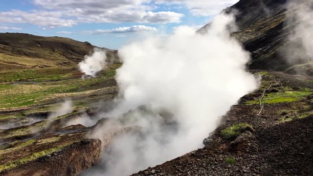 Geothermie - Reykjadalur Hot Spring - Islande