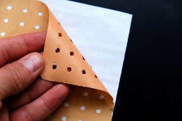 moxibustion on black ground, pain relief moxibustion,