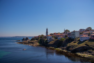 Rumeli Lighthouse in entrance of the Bosphorus of Istanbul