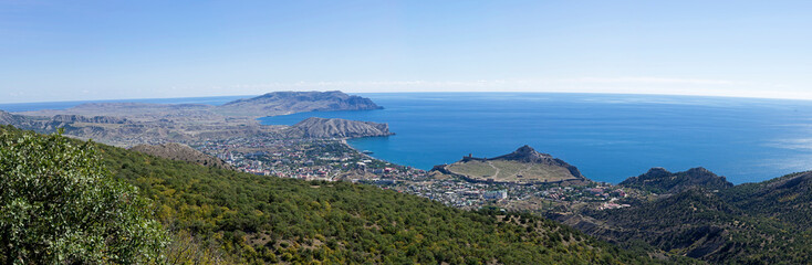 Obraz premium Panorama of the Black Sea coast, Crimea.