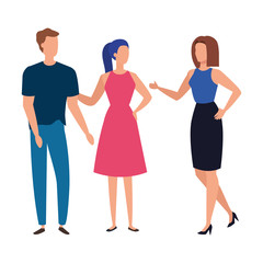 Obraz premium business people elegant avatar character