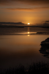 Sunrise over the wetlands off highway 37 in Vallejo, Ca.