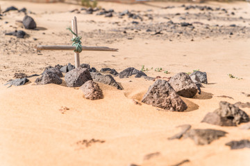 Cemetery of Cofete. A abandoned cemetery in the south of Fuerteventura