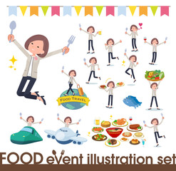 flat Formal no collar jacket women_food festival