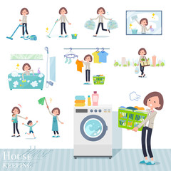 flat Formal no collar jacket women_housekeeping