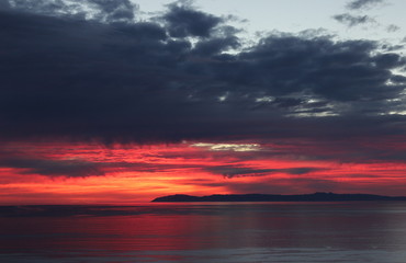 Catalina red & dark clouds