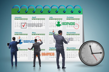 Business calendar concept with businessman