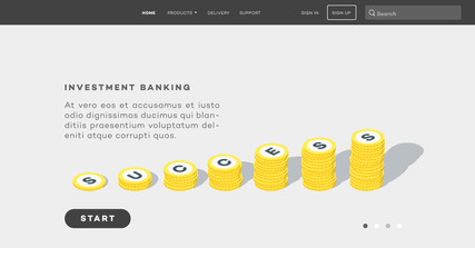 Isometric money stack. Vector pile with golden dollar coin and money bundle. Set of isometric money coins
