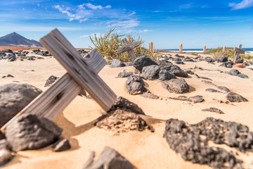Cemetery of Cofete. A abandoned cemetery in the south of Fuerteventura