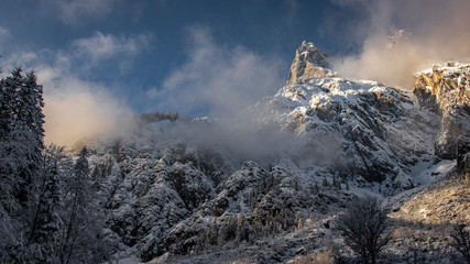 mountains winter snow alps bavaria