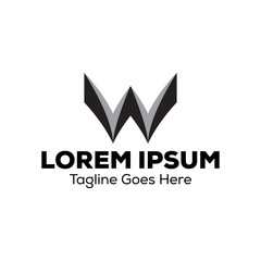 W letter logo W icon