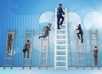 Career progression concept with various ladders
