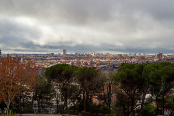 Urban landscape in Madrid.