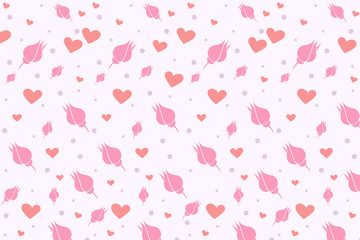 Pattern floral and shape hand draw background Premium design