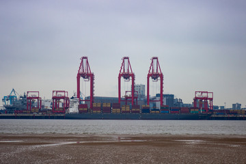 cargo freight ship port