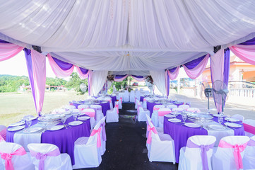  Dining table decorated for weddings held in Malaysia.