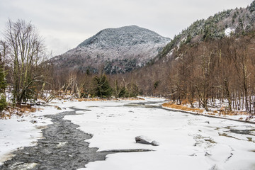 Adirondack Mountain in witner covered in snow