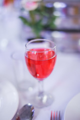 Dining table decorated for weddings held in Malaysia. The decoration is decorated by caterer.
