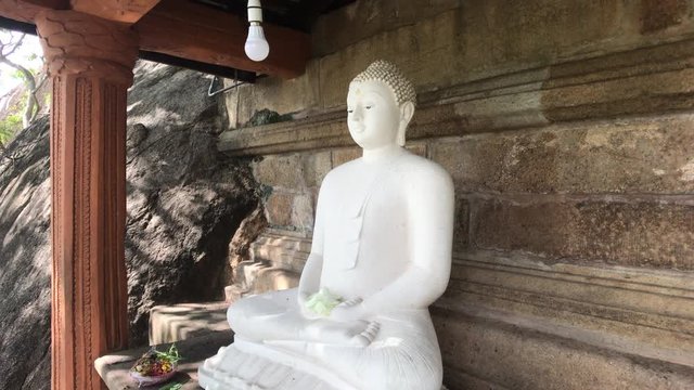 Anuradhapura, Sri Lanka, Buddha and the light bulb 4K