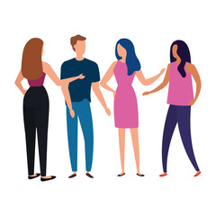 Fototapeta premium meeting of business people avatar characters