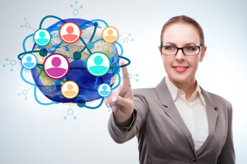 Social networking concept with people