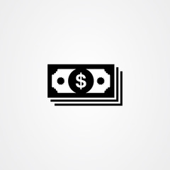 Dollar money icon vector. Cash payment symbol. Dollar sign.