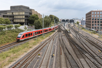 Obraz premium railway line and trains, transporting system
