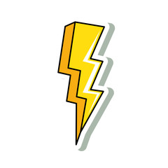 thunderbolt pop art style icon