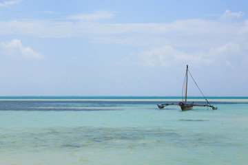 Zanzibar beach landscape, Tanzania, Africa panorama