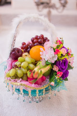 fruits decorated as wedding gifts are a tradition in the Malay wedding in Malaysia.
