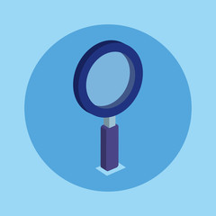 magnifying glass instrument isolated icon