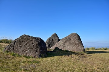 押戸石の丘の奇岩情景＠熊本