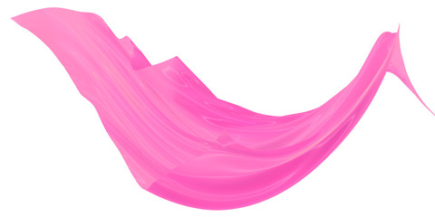 Abstract background of red wavy silk or satin. 3d rendering image.