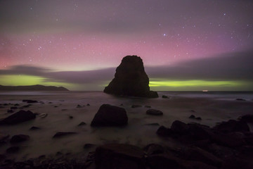 Southern Aurora Australis in Tasmania beach