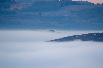clouds over the mountains