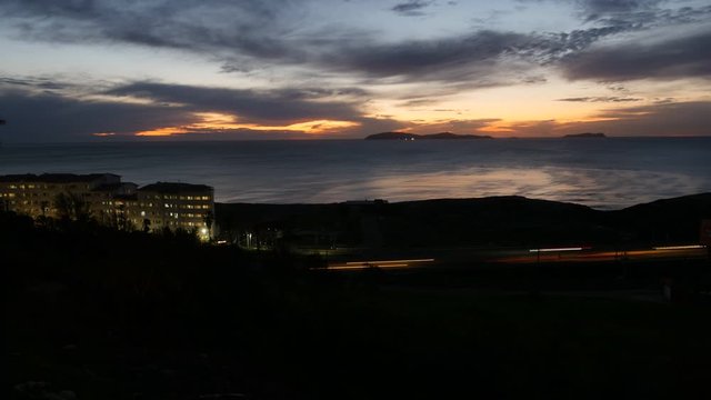 Rosarito / Tijuana Baja California sunset time lapse overlooking the ocean 4k