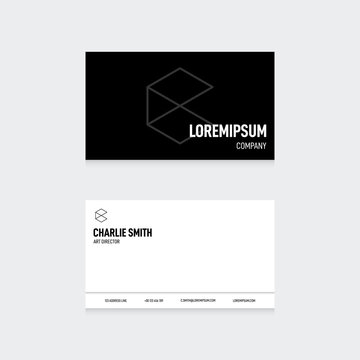 Professional modern business card template design minimal style