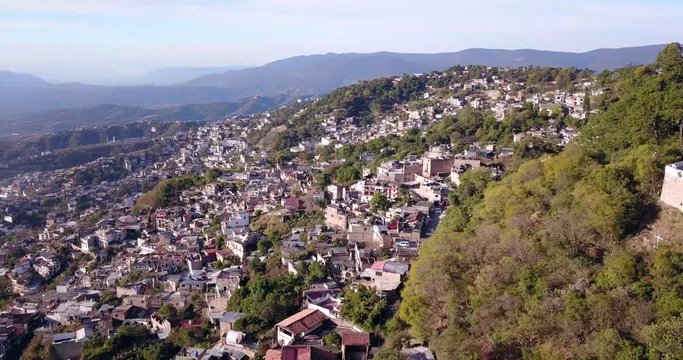 Cristo Rey. Cristo Monumental, in Taxco Mexico by drone.