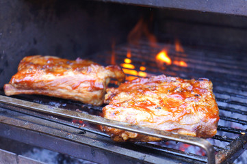 grilled pork ribs