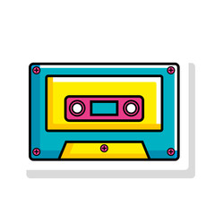 Fototapeta premium cassette music pop art style icon vector illustration design