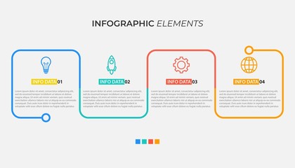 Presentation business infographic template with 4 options